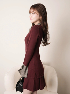 LIP SERVICE(リップサービス) |フロントZIPニットプリーツワンピース