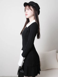 LIP SERVICE(リップサービス) |フロントZIPニットプリーツワンピース