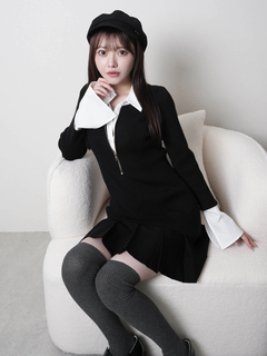 LIP SERVICE(リップサービス) |フロントZIPニットプリーツワンピース