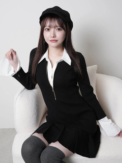 LIP SERVICE(リップサービス) |フロントZIPニットプリーツワンピース