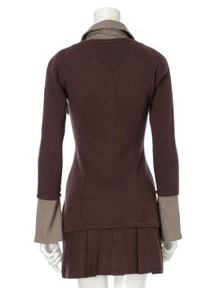 LIP SERVICE(リップサービス) |フロントZIPニットプリーツワンピース