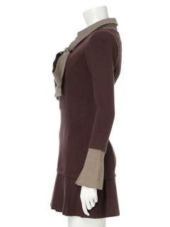 LIP SERVICE(リップサービス) |フロントZIPニットプリーツワンピース