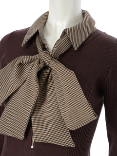 LIP SERVICE(リップサービス) |フロントZIPニットプリーツワンピース