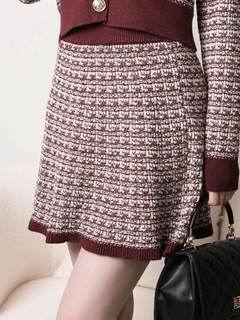 LIP SERVICE(リップサービス) |インナーショーパン付ツイードニットフレアスカート