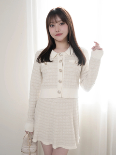 LIP SERVICE(リップサービス) |インナーショーパン付ツイードニットフレアスカート