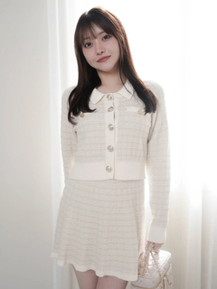 LIP SERVICE(リップサービス) |インナーショーパン付ツイードニットフレアスカート