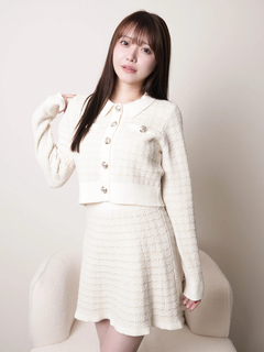 LIP SERVICE(リップサービス) |インナーショーパン付ツイードニットフレアスカート