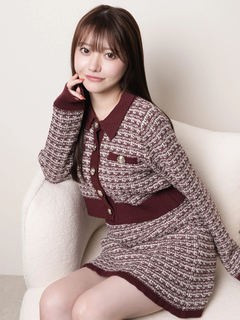 LIP SERVICE(リップサービス) |インナーショーパン付ツイードニットフレアスカート