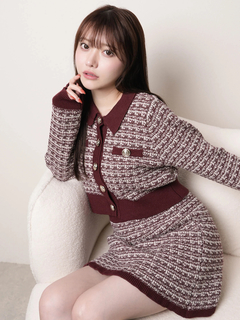 LIP SERVICE(リップサービス) |インナーショーパン付ツイードニットフレアスカート