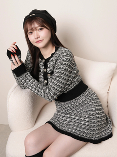 LIP SERVICE(リップサービス) |インナーショーパン付ツイードニットフレアスカート