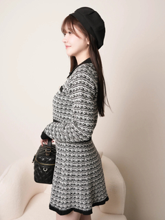 LIP SERVICE(リップサービス) |インナーショーパン付ツイードニットフレアスカート