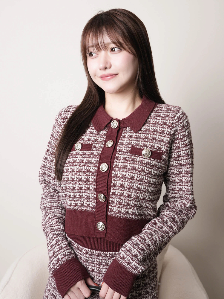 LIP SERVICE(リップサービス) |2wayカラーツイードニットカーディガン