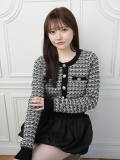 LIP SERVICE(リップサービス) |2wayカラーツイードニットカーディガン