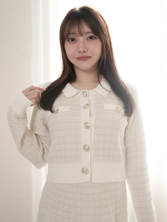 LIP SERVICE(リップサービス) |2wayカラーツイードニットカーディガン