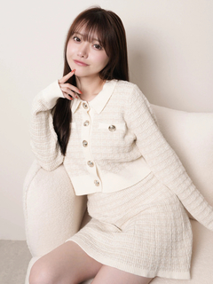 LIP SERVICE(リップサービス) |2wayカラーツイードニットカーディガン