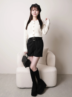 LIP SERVICE(リップサービス) |2wayカラーツイードニットカーディガン