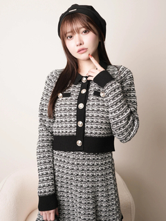 LIP SERVICE(リップサービス) |2wayカラーツイードニットカーディガン