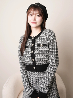 LIP SERVICE(リップサービス) |2wayカラーツイードニットカーディガン