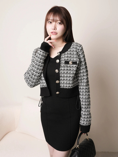 LIP SERVICE(リップサービス) |2wayカラーツイードニットカーディガン