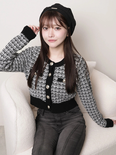 LIP SERVICE(リップサービス) |2wayカラーツイードニットカーディガン