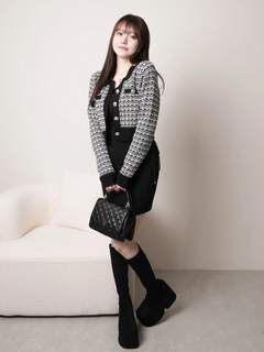 LIP SERVICE(リップサービス) |2wayカラーツイードニットカーディガン