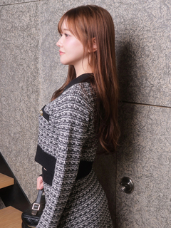 LIP SERVICE(リップサービス) |2wayカラーツイードニットカーディガン