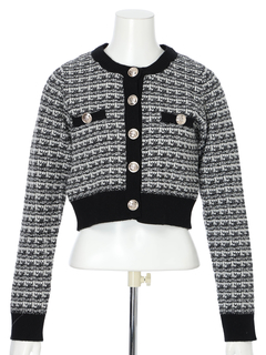 LIP SERVICE(リップサービス) |2wayカラーツイードニットカーディガン