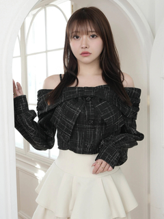 LIP SERVICE(リップサービス) |リボンオフショルロングスリーブトップス