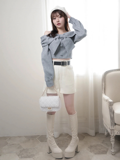 LIP SERVICE(リップサービス) |リボンオフショルロングスリーブトップス