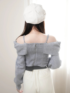 LIP SERVICE(リップサービス) |リボンオフショルロングスリーブトップス