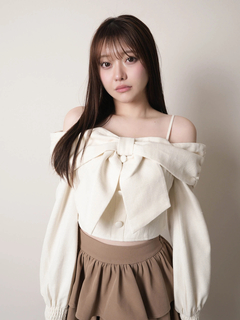 LIP SERVICE(リップサービス) |リボンオフショルロングスリーブトップス