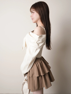 LIP SERVICE(リップサービス) |リボンオフショルロングスリーブトップス