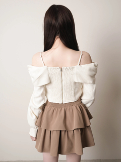 LIP SERVICE(リップサービス) |リボンオフショルロングスリーブトップス