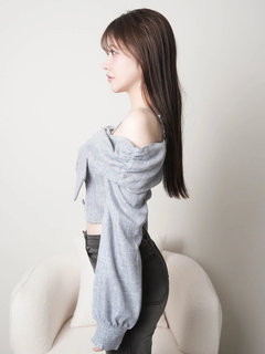 LIP SERVICE(リップサービス) |リボンオフショルロングスリーブトップス