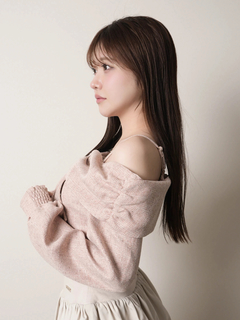 LIP SERVICE(リップサービス) |リボンオフショルロングスリーブトップス