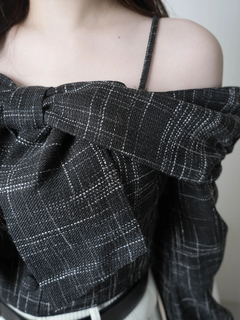 LIP SERVICE(リップサービス) |リボンオフショルロングスリーブトップス