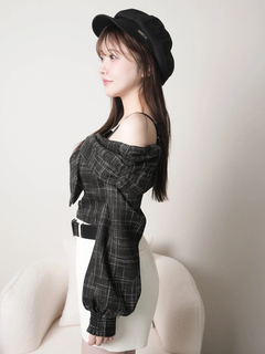 LIP SERVICE(リップサービス) |リボンオフショルロングスリーブトップス