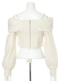 LIP SERVICE(リップサービス) |リボンオフショルロングスリーブトップス