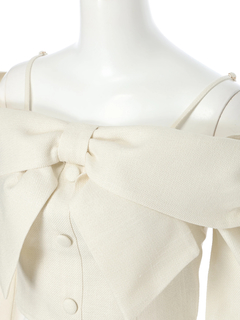 LIP SERVICE(リップサービス) |リボンオフショルロングスリーブトップス