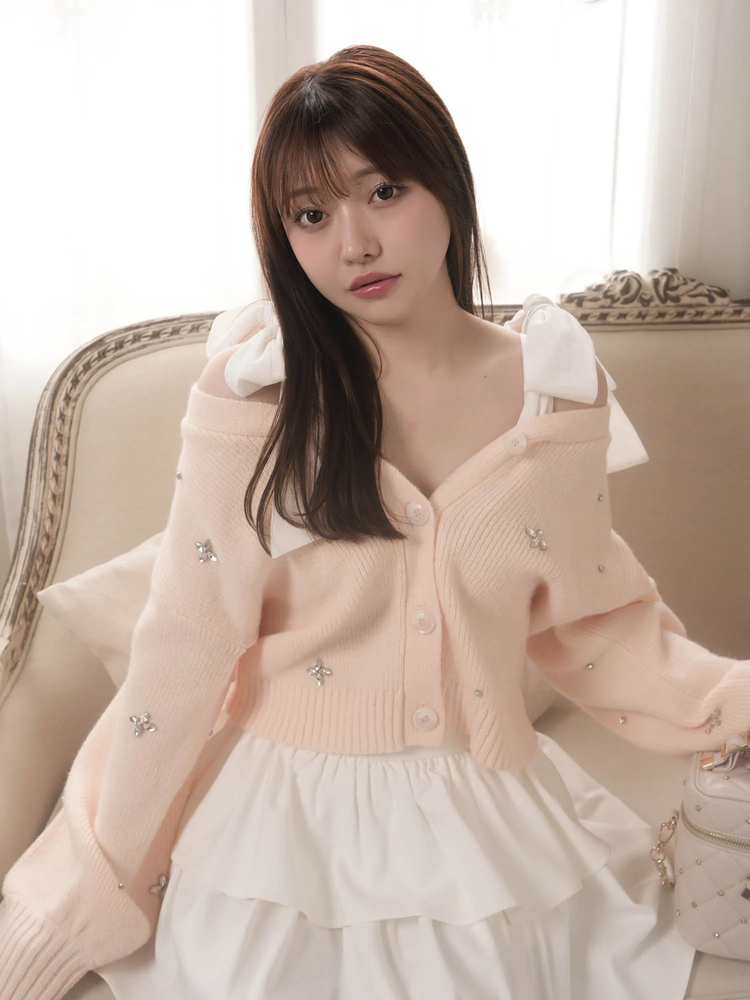 LIP SERVICE(リップサービス) |2wayリボンジュエルニット