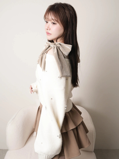 LIP SERVICE(リップサービス) |2wayリボンジュエルニット