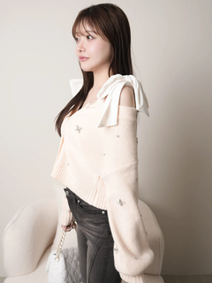 LIP SERVICE(リップサービス) |2wayリボンジュエルニット