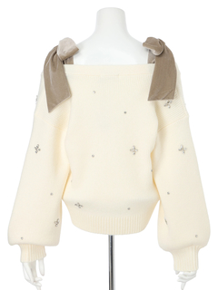 LIP SERVICE(リップサービス) |2wayリボンジュエルニット