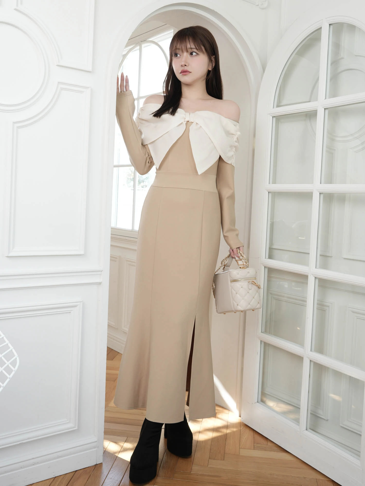 LIP SERVICE（リップサービス）｜ リボンオフショルバイカラー