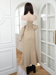 LIP SERVICE(リップサービス) |リボンオフショルバイカラーワンピース