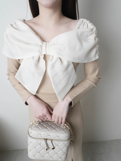 LIP SERVICE(リップサービス) |リボンオフショルバイカラーワンピース