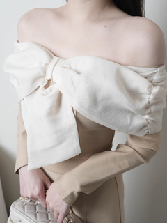 LIP SERVICE(リップサービス) |リボンオフショルバイカラーワンピース