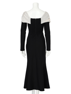 LIP SERVICE(リップサービス) |リボンオフショルバイカラーワンピース