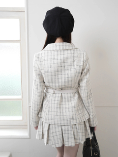 LIP SERVICE(リップサービス) |ベルト付ツイードミドルジャケット