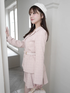 LIP SERVICE(リップサービス) |ベルト付ツイードミドルジャケット